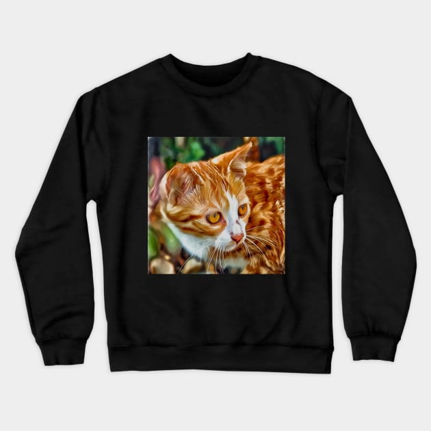 I Love Cats, The Best Friends, Tabby Cat Crewneck Sweatshirt by Felipe G Studio